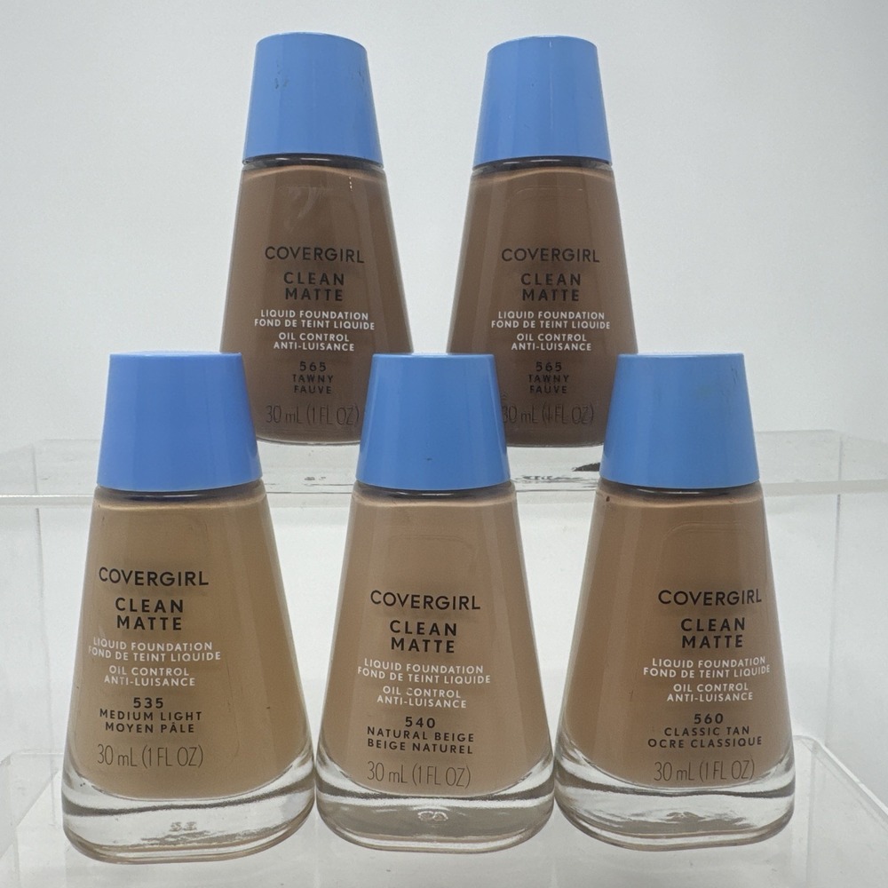 5 Covergirl Clean Mate Liquid Foundation 535 540 560 565 - Picture 2 of 5